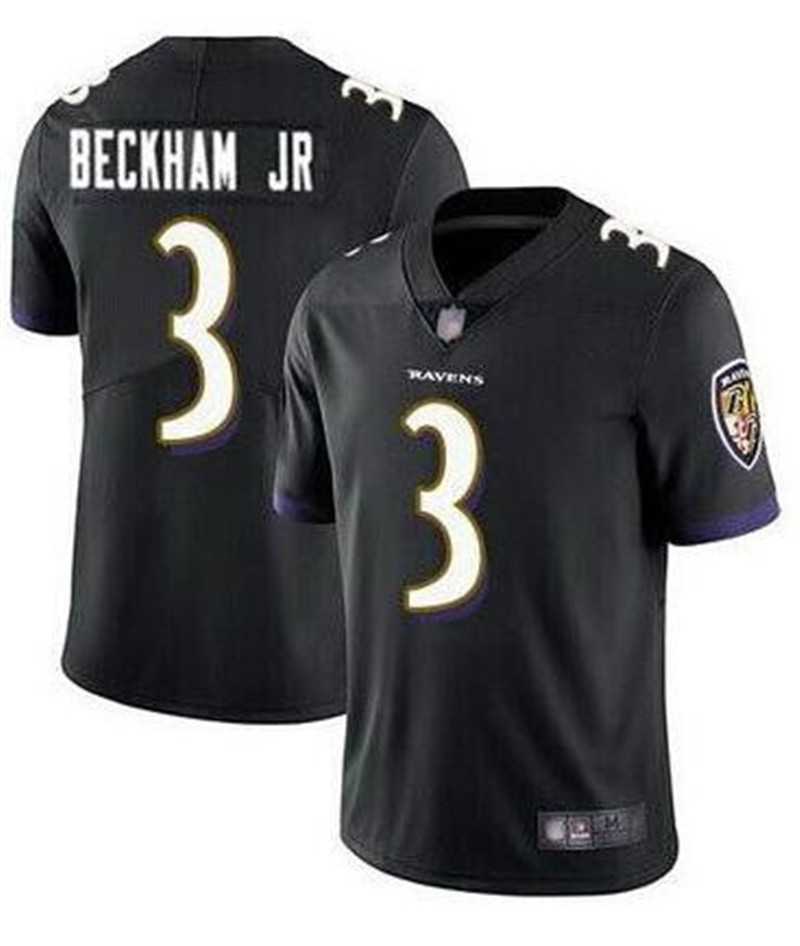 Men & Women & Youth Nike Baltimore Ravens #3 Odell Beckham Jr Black Vapor Untouchable Limited Jersey->baltimore ravens->NFL Jersey
